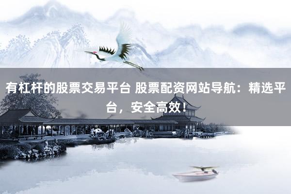 有杠杆的股票交易平台 股票配资网站导航：精选平台，安全高效！