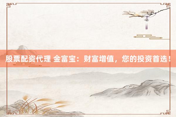 股票配资代理 金富宝：财富增值，您的投资首选！