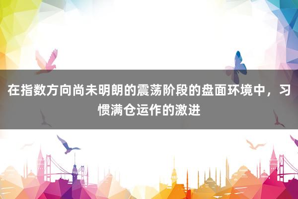 在指数方向尚未明朗的震荡阶段的盘面环境中，习惯满仓运作的激进
