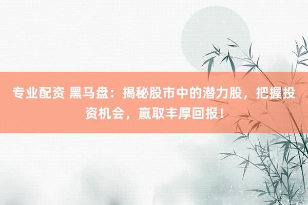 专业配资 黑马盘：揭秘股市中的潜力股，把握投资机会，赢取丰厚回报！